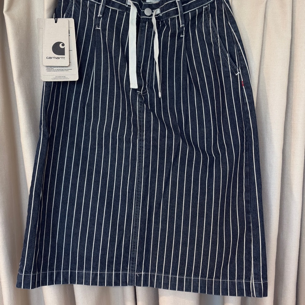 Carhartt Women's Navy Pinstriped Skirt